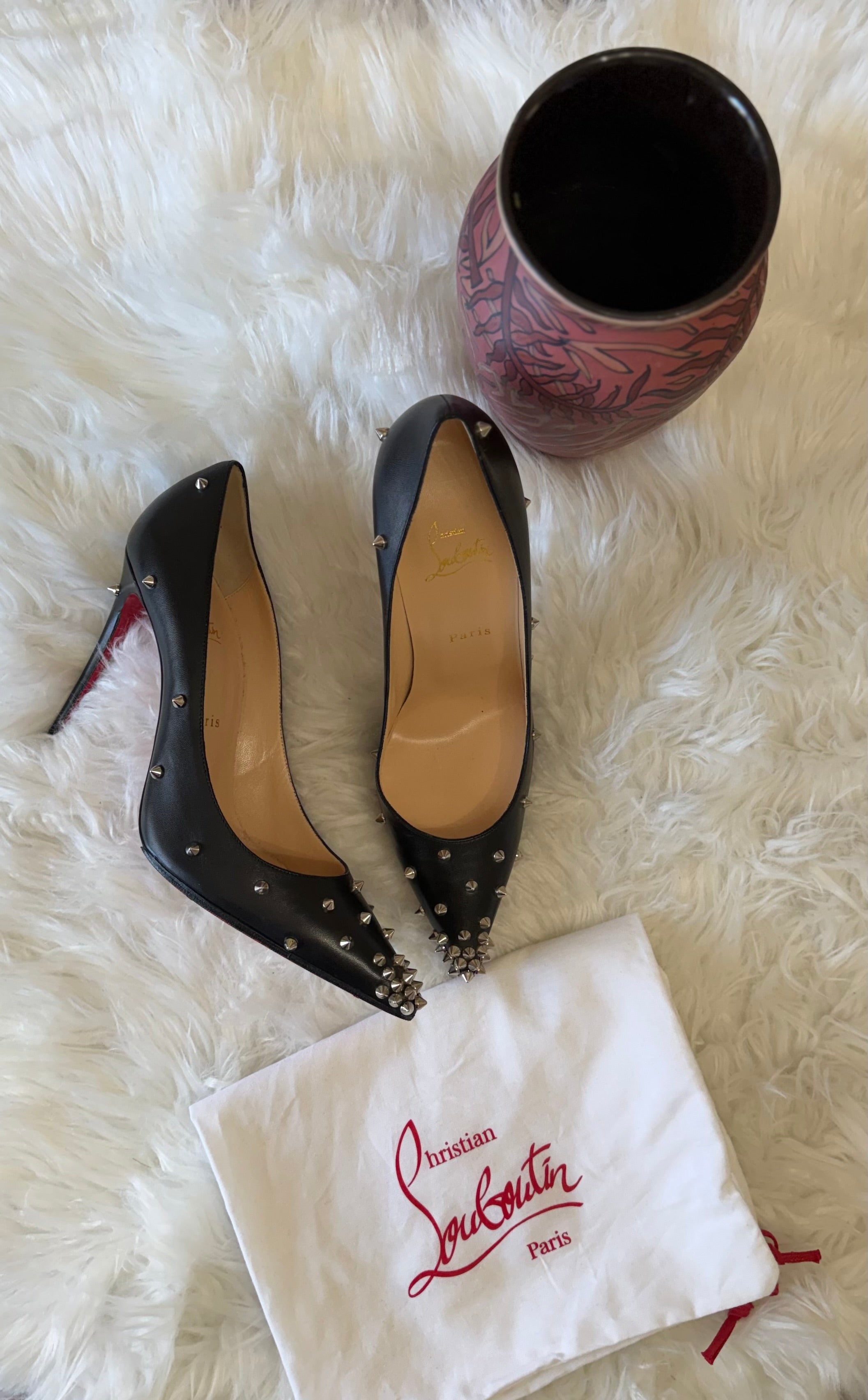 Christian Louboutin Spike Leather Pumps