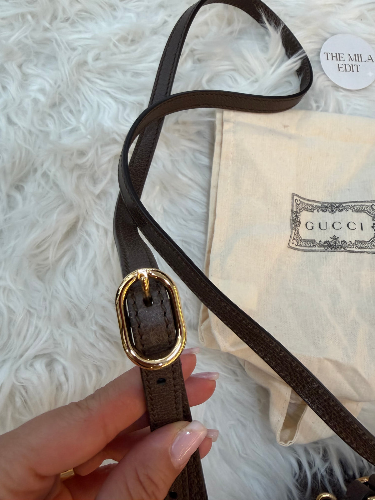 GUCCI OPHIDIA MINI GG SUPREME BUCKET BAG