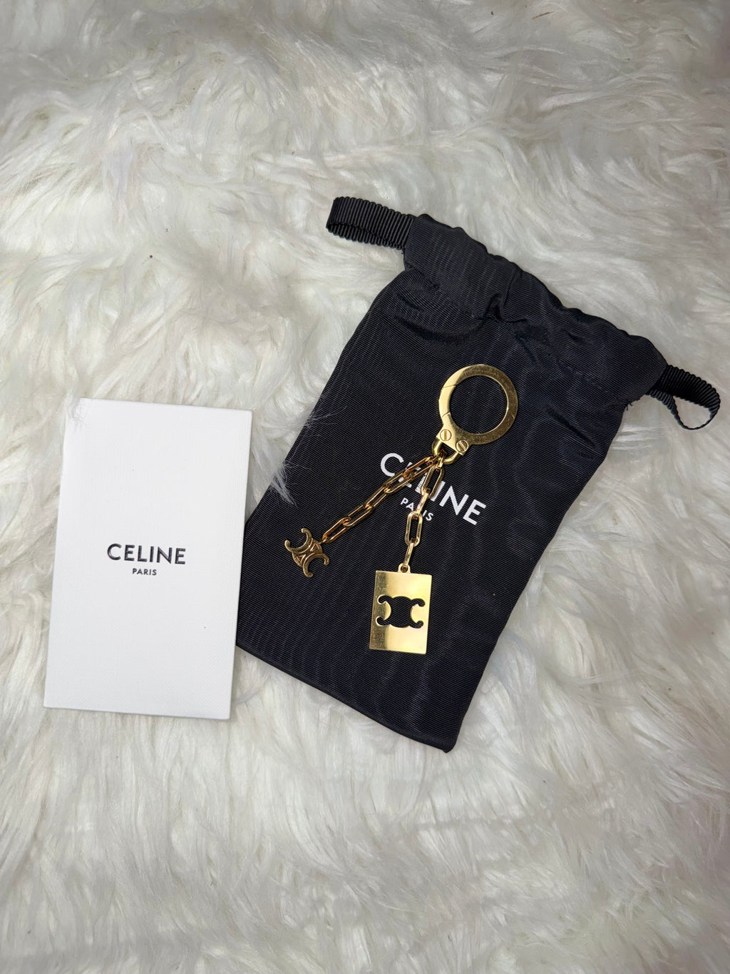 CELINE TRIUMPH CHARM KEYCHAIN