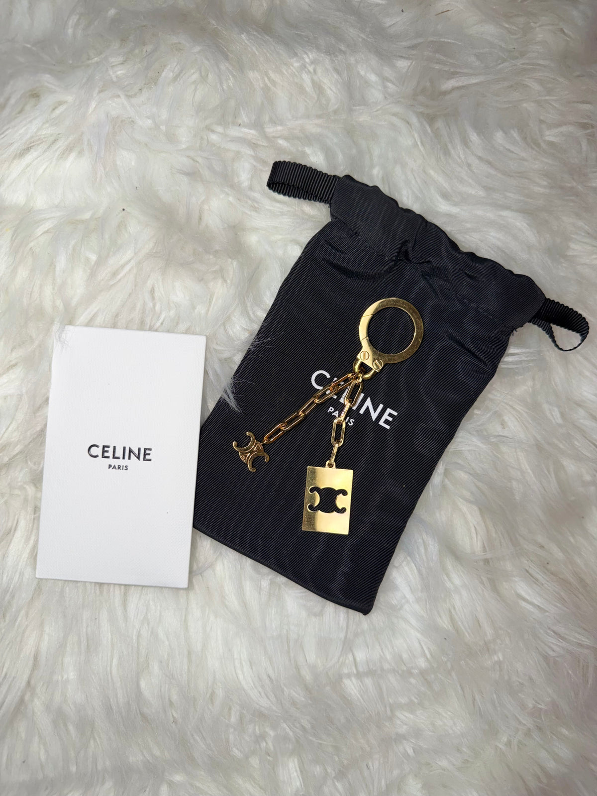 CELINE TRIUMPH CHARM KEYCHAIN