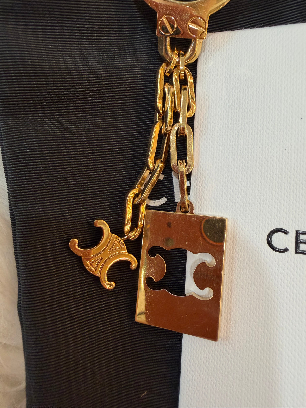 CELINE TRIUMPH CHARM KEYCHAIN