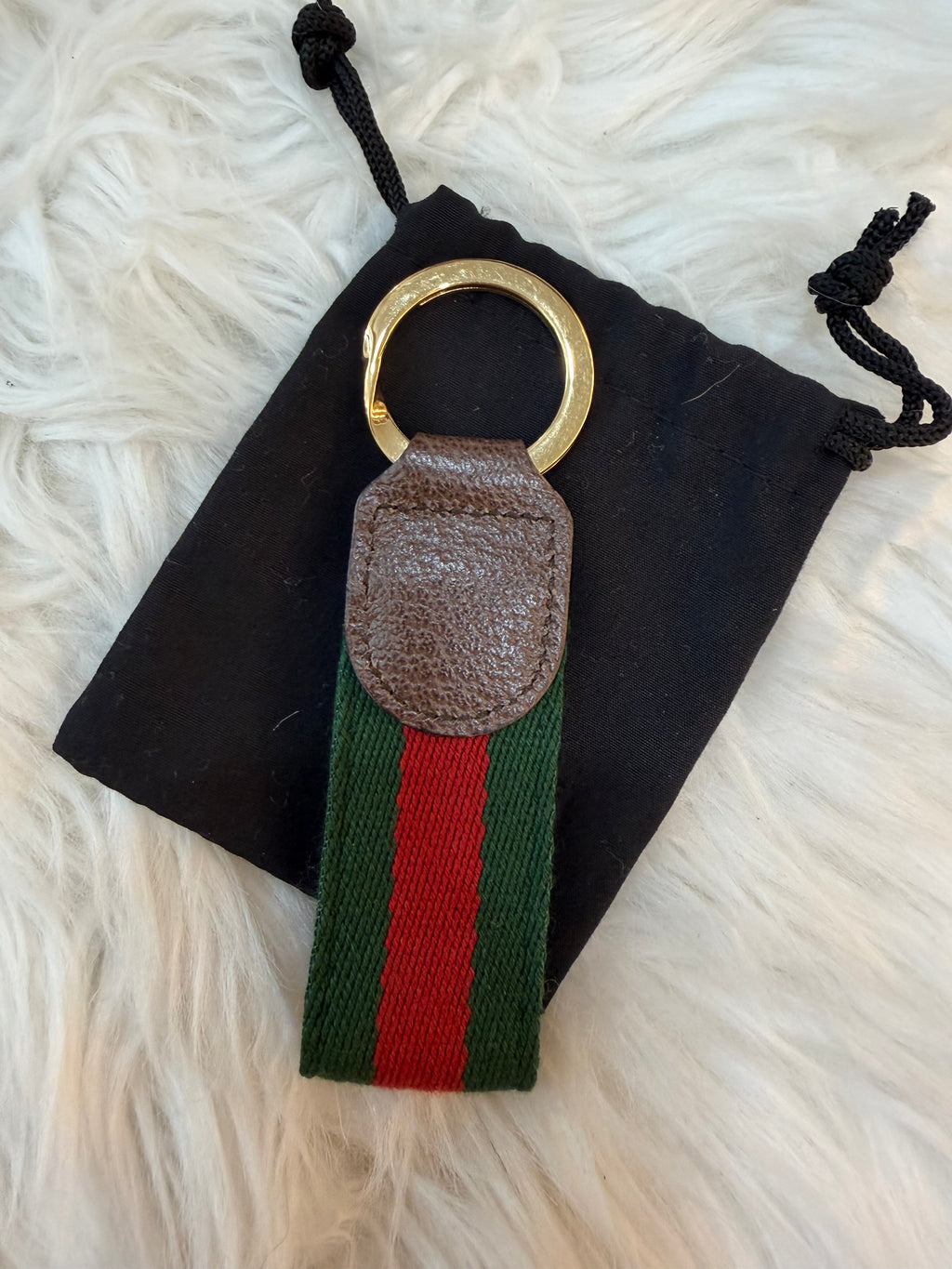 GUCCI OPHIDIA WEB KEYCHAIN