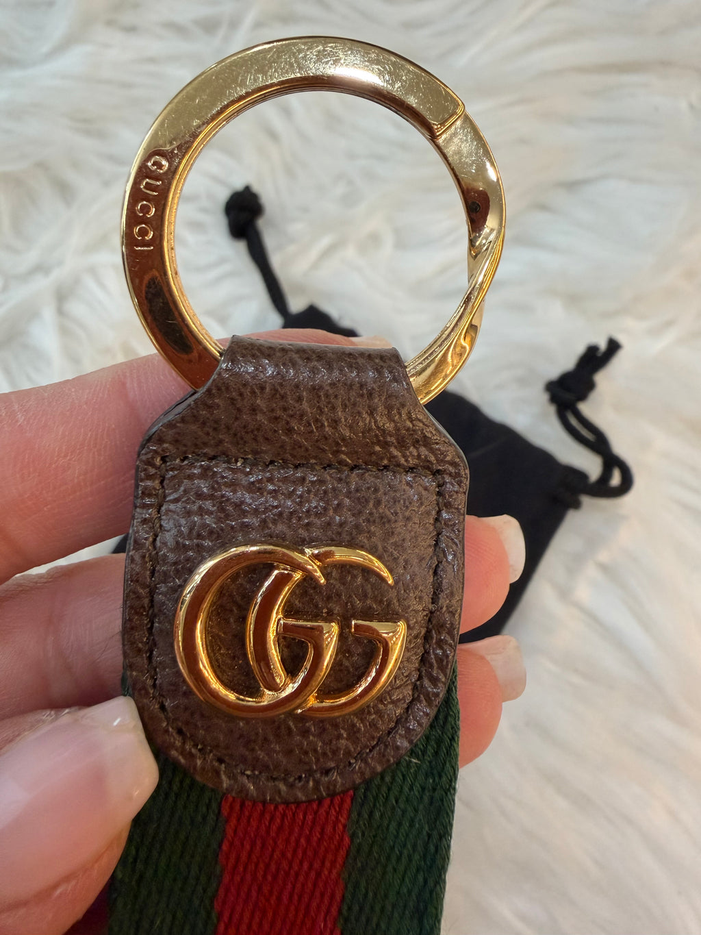GUCCI OPHIDIA WEB KEYCHAIN