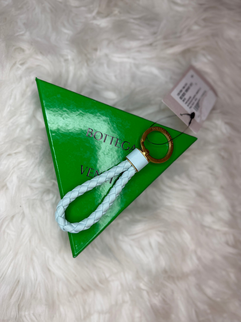 BOTTEGA VENETA INTRECCIATO LEATHER KEYCHAIN