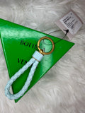 BOTTEGA VENETA INTRECCIATO LEATHER KEYCHAIN