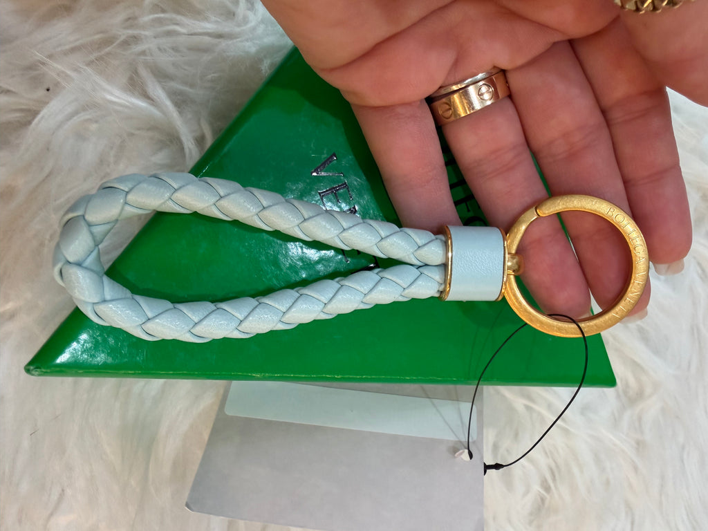 BOTTEGA VENETA INTRECCIATO LEATHER KEYCHAIN