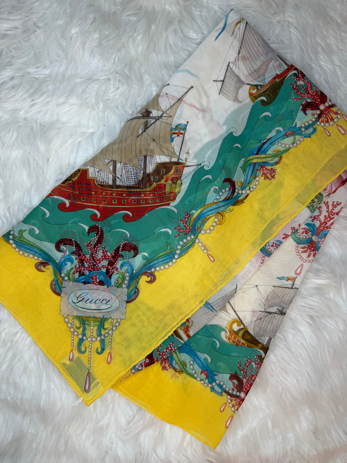GUCCI VINTAGE NAUTICAL SCARF