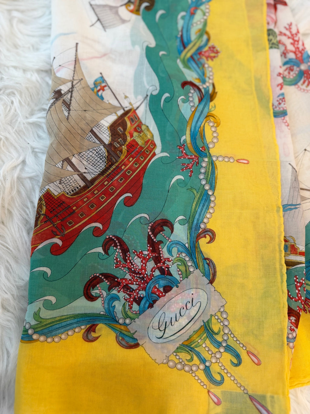 GUCCI VINTAGE NAUTICAL SCARF
