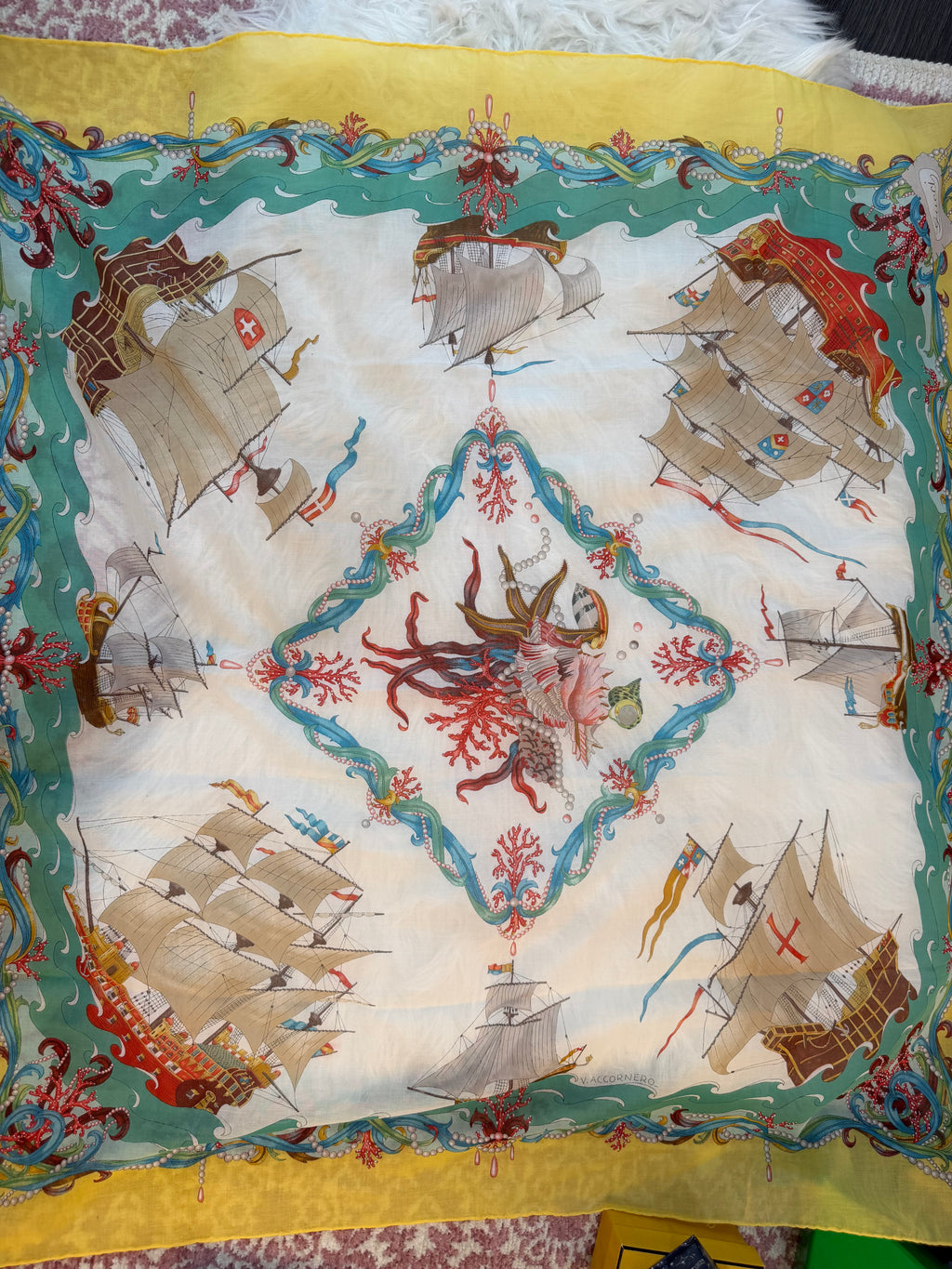 GUCCI VINTAGE NAUTICAL SCARF