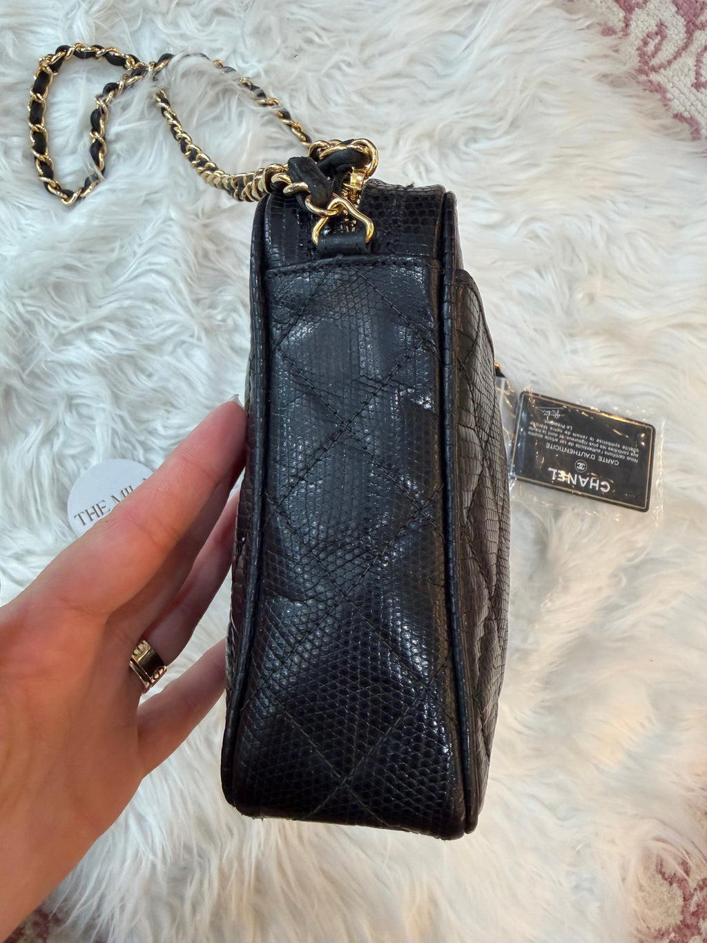 CHANEL VINTAGE LIZARD CAMERA BAG