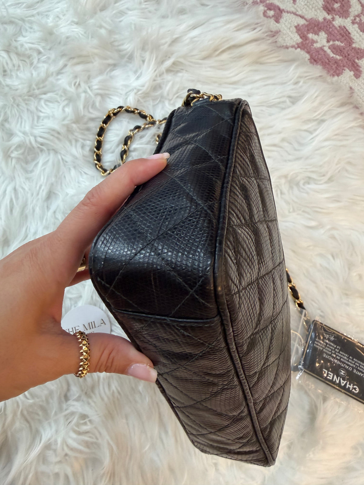 CHANEL VINTAGE LIZARD CAMERA BAG