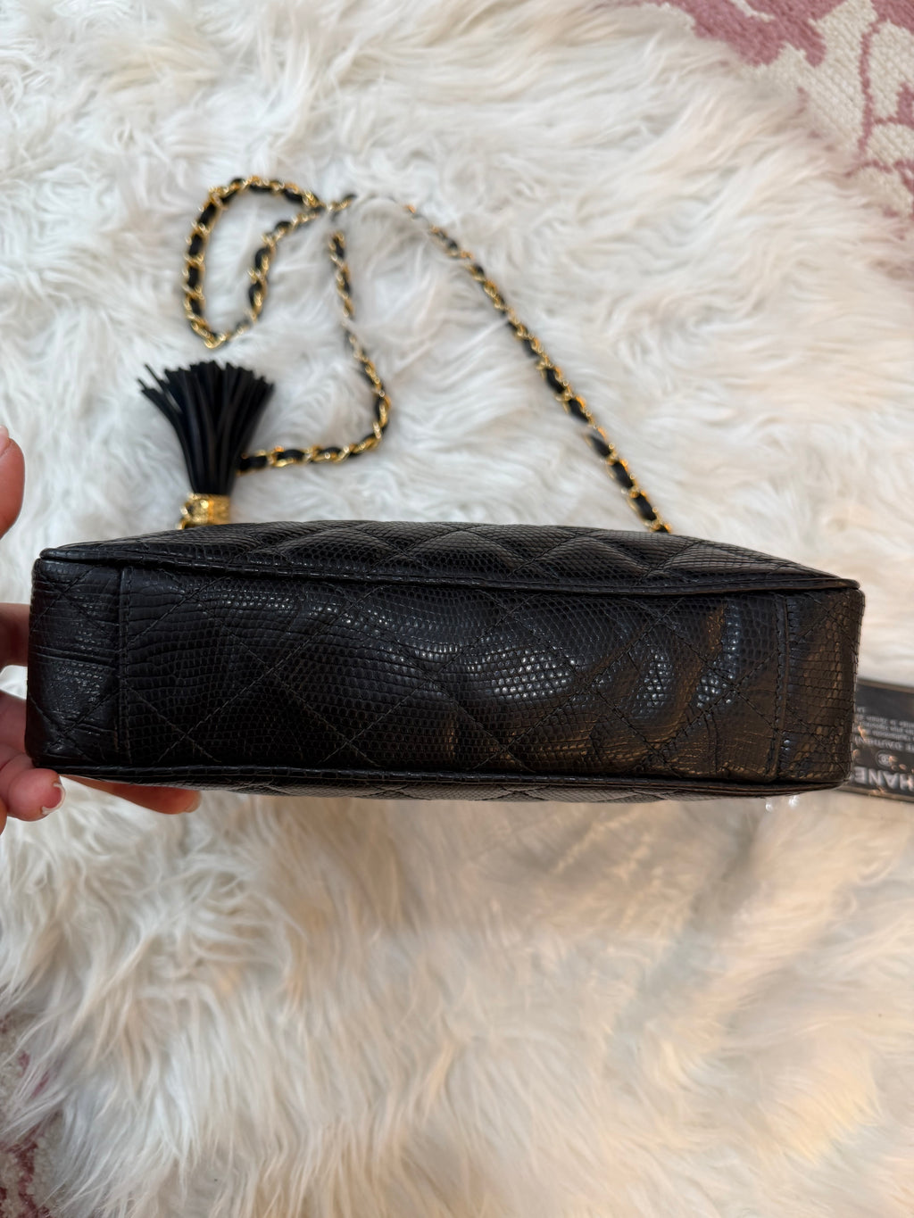 CHANEL VINTAGE LIZARD CAMERA BAG