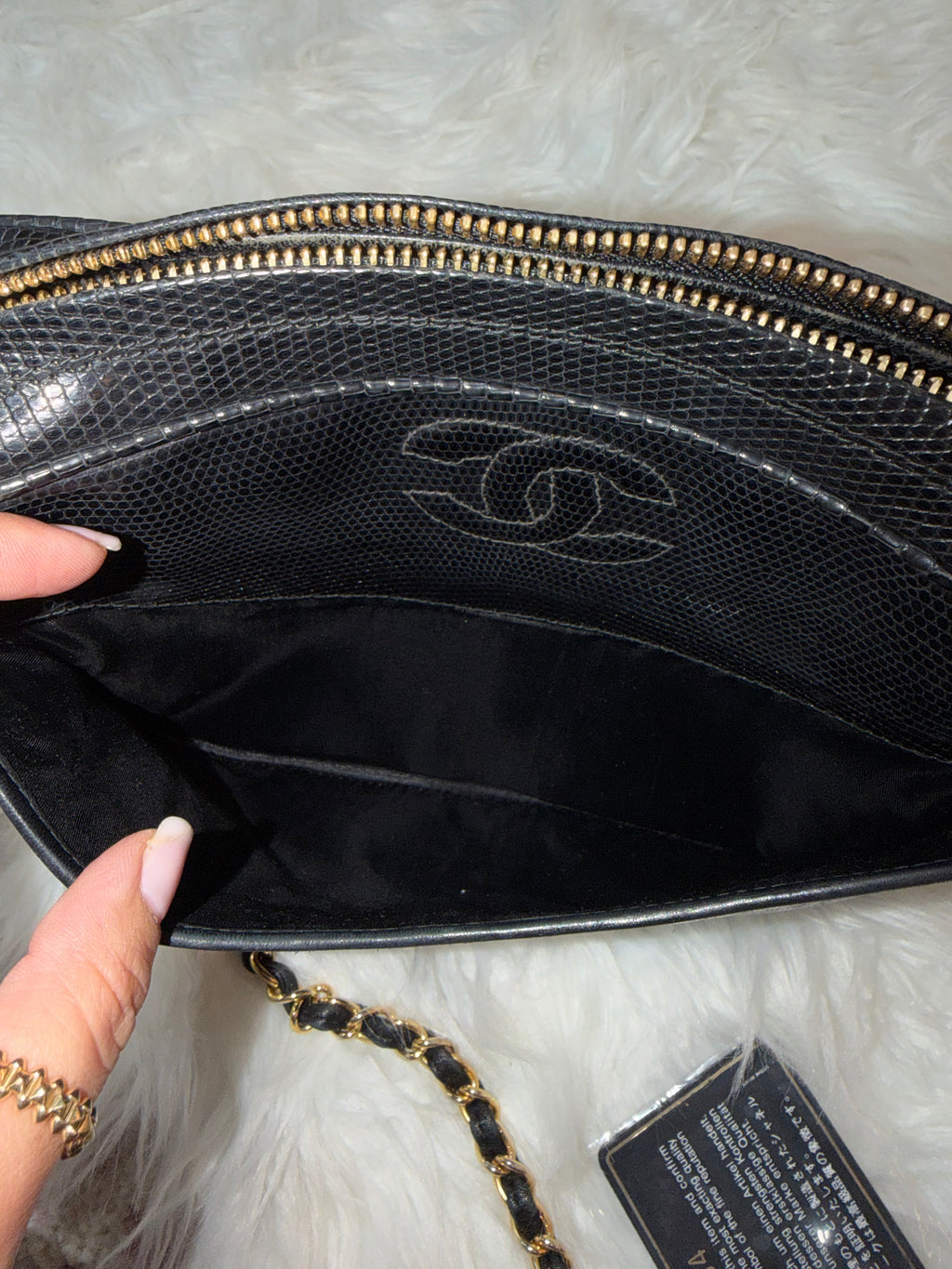CHANEL VINTAGE LIZARD CAMERA BAG