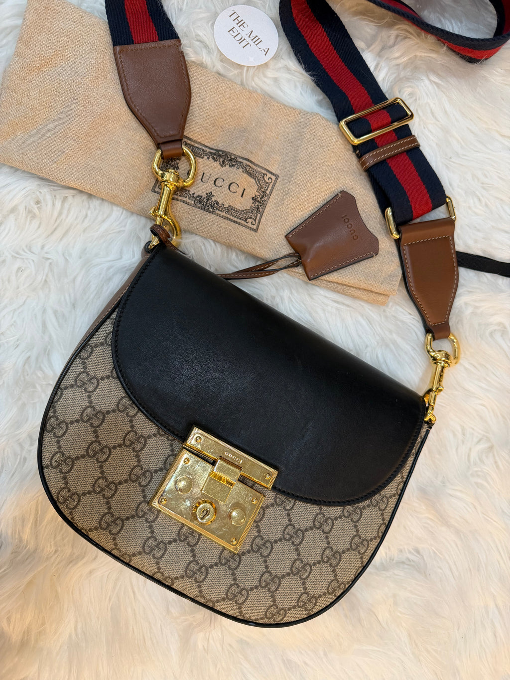 GUCCI PADLOCK SMALL GG SUPREME SHOULDER BAG