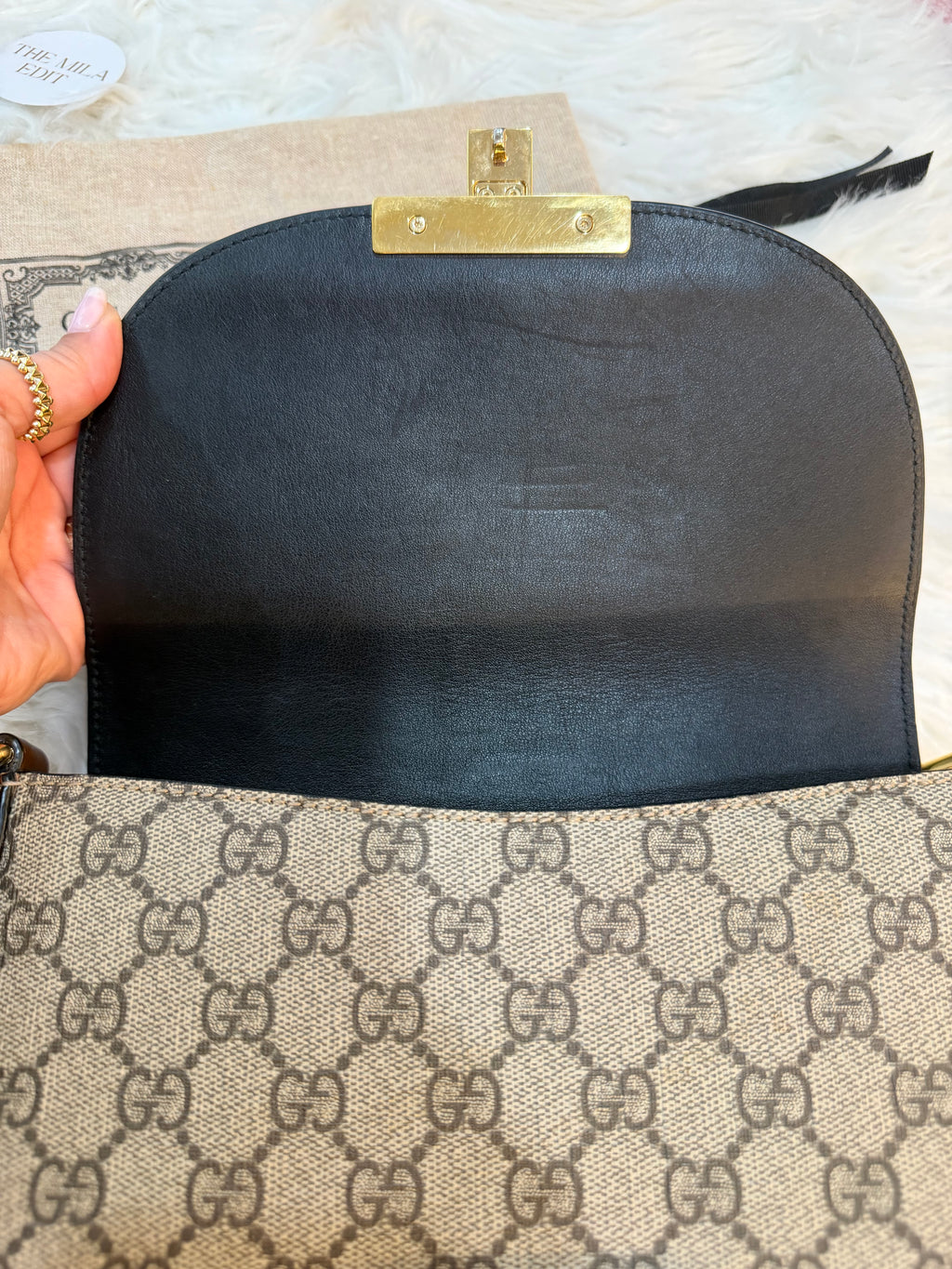 GUCCI PADLOCK SMALL GG SUPREME SHOULDER BAG