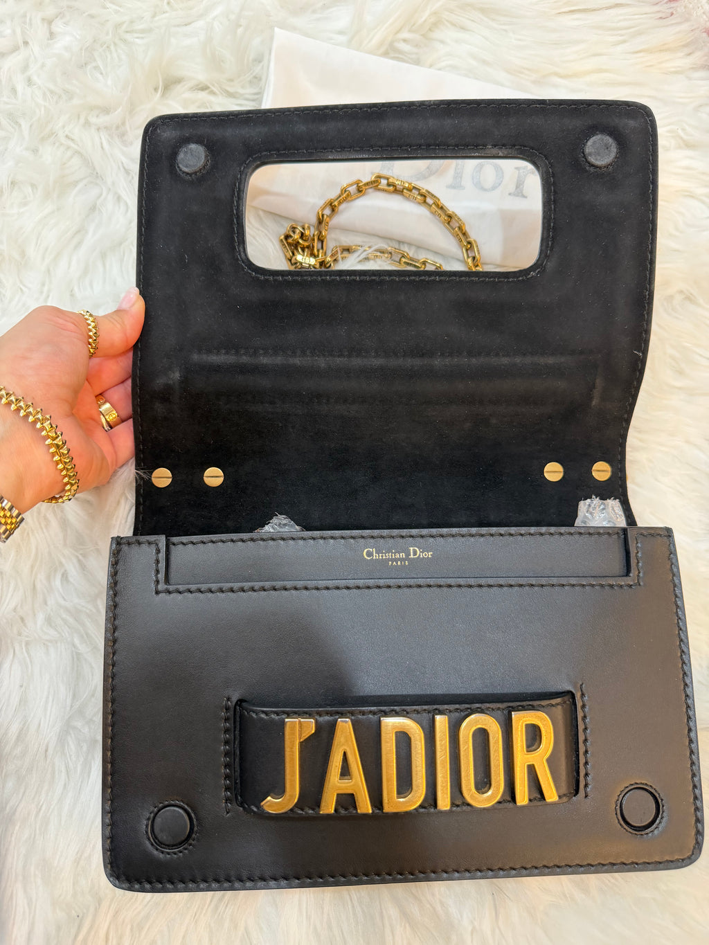 DIOR J'ADIOR FLAP BAG WITH CHAIN