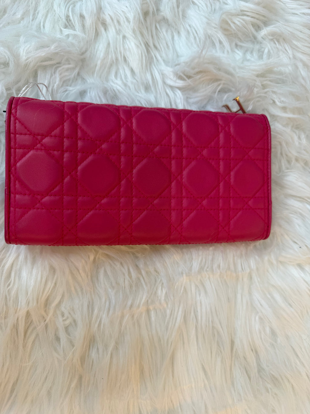 DIOR LADY DIOR CLUTCH WITH CHAIN CANNAGE QUILTED