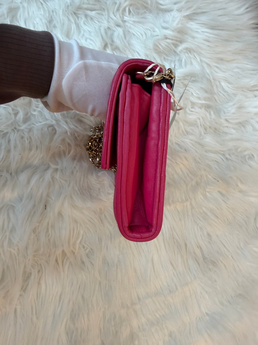 DIOR LADY DIOR CLUTCH WITH CHAIN CANNAGE QUILTED