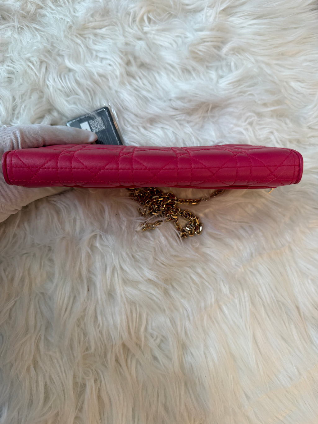 DIOR LADY DIOR CLUTCH WITH CHAIN CANNAGE QUILTED
