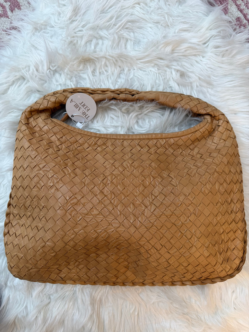 BOTTEGA VENETA EMBOSSED INTRECCIATO HOBO BAG LARGE