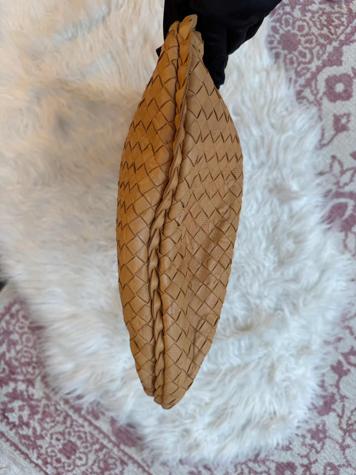 BOTTEGA VENETA EMBOSSED INTRECCIATO HOBO BAG LARGE