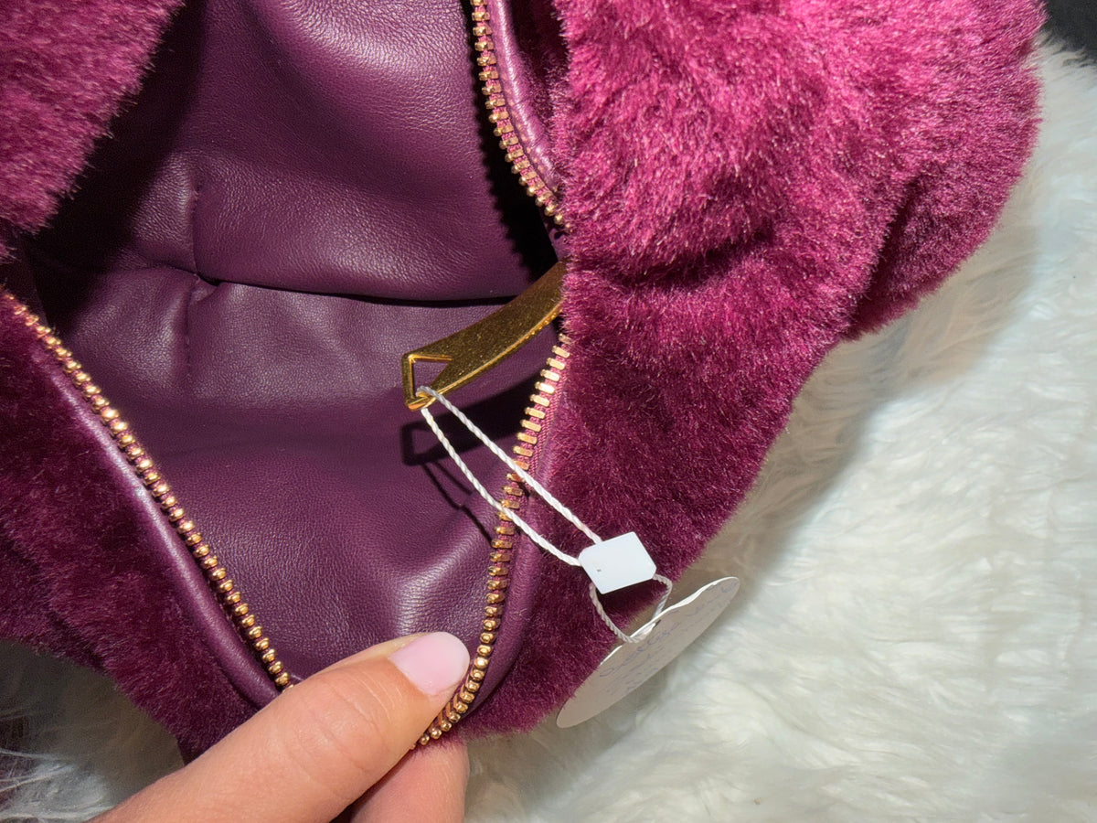 BOTTEGA VENETA JODIE SHEARLING SMALL HOBO BAG