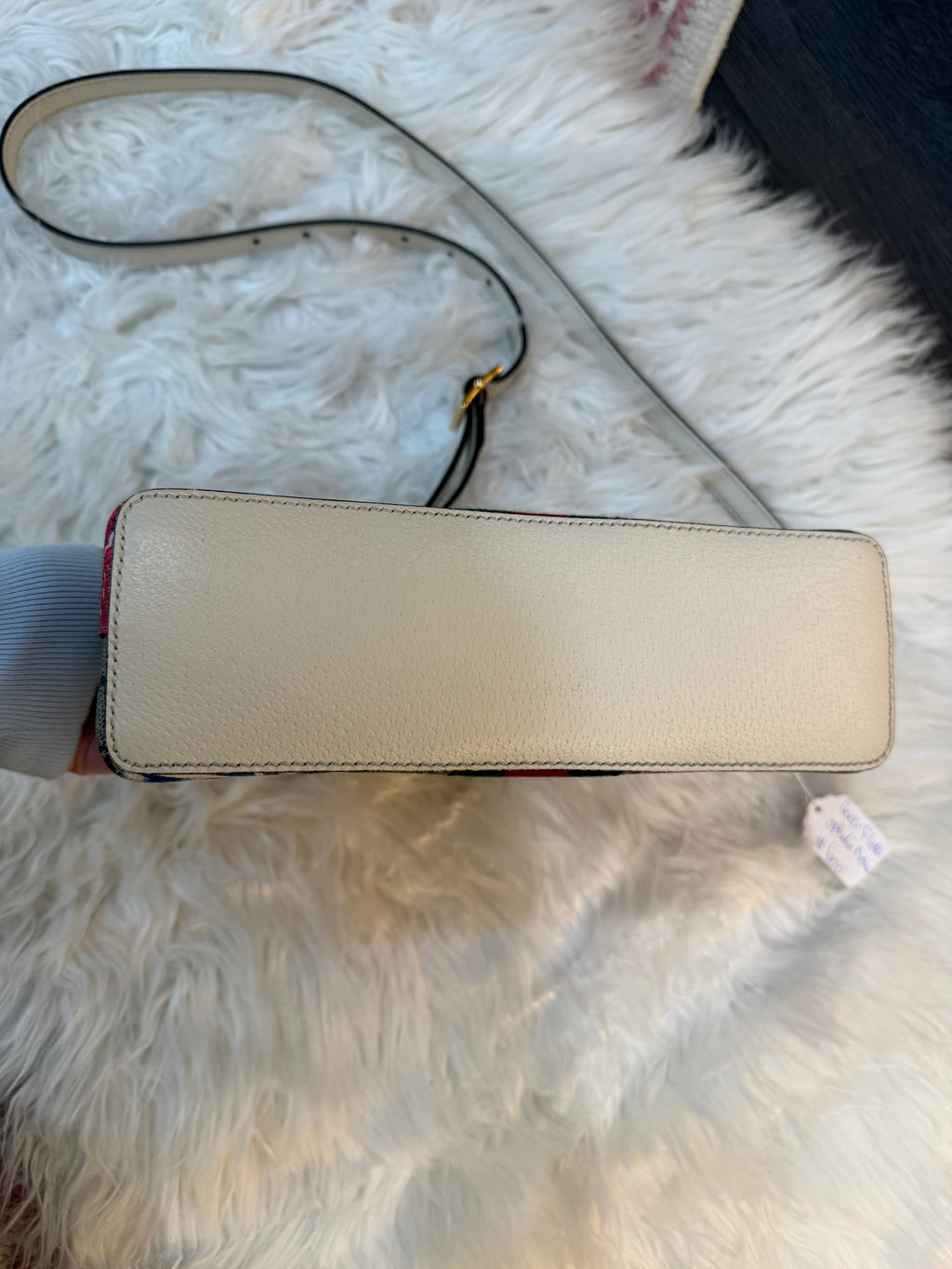 GUCCI OPHIDIA SMALL DOME CROSSBODY GG SUPREME FLORA CANVAS